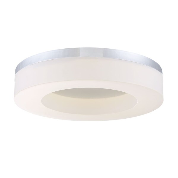 Eurofase Abell Contemporary LED Flushmount, 1-Light, 2000 Lumens, White/Chrome 30156-012 - main